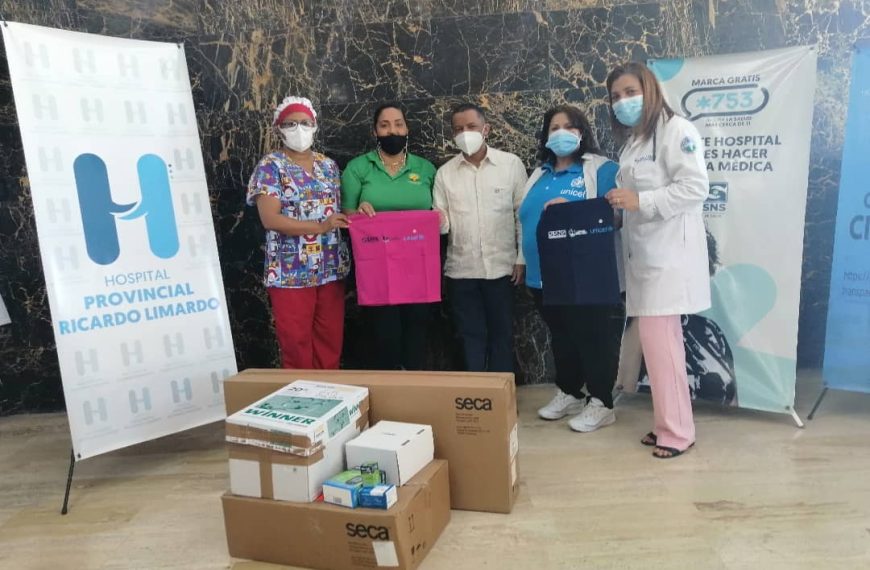 Fondo de las Naciones Unidas (UNICEF) entrega donacion al Hospital Ricardo Limardo .